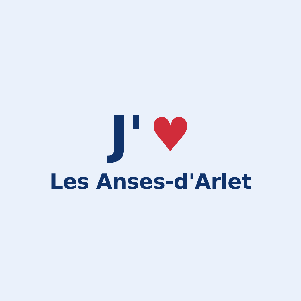 Sticker personnalisé Les Anses-d'Arlet — design J'aime Les Anses-d'Arlet