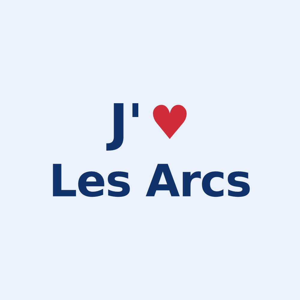 Sticker personnalisé Les Arcs — design J'aime Les Arcs