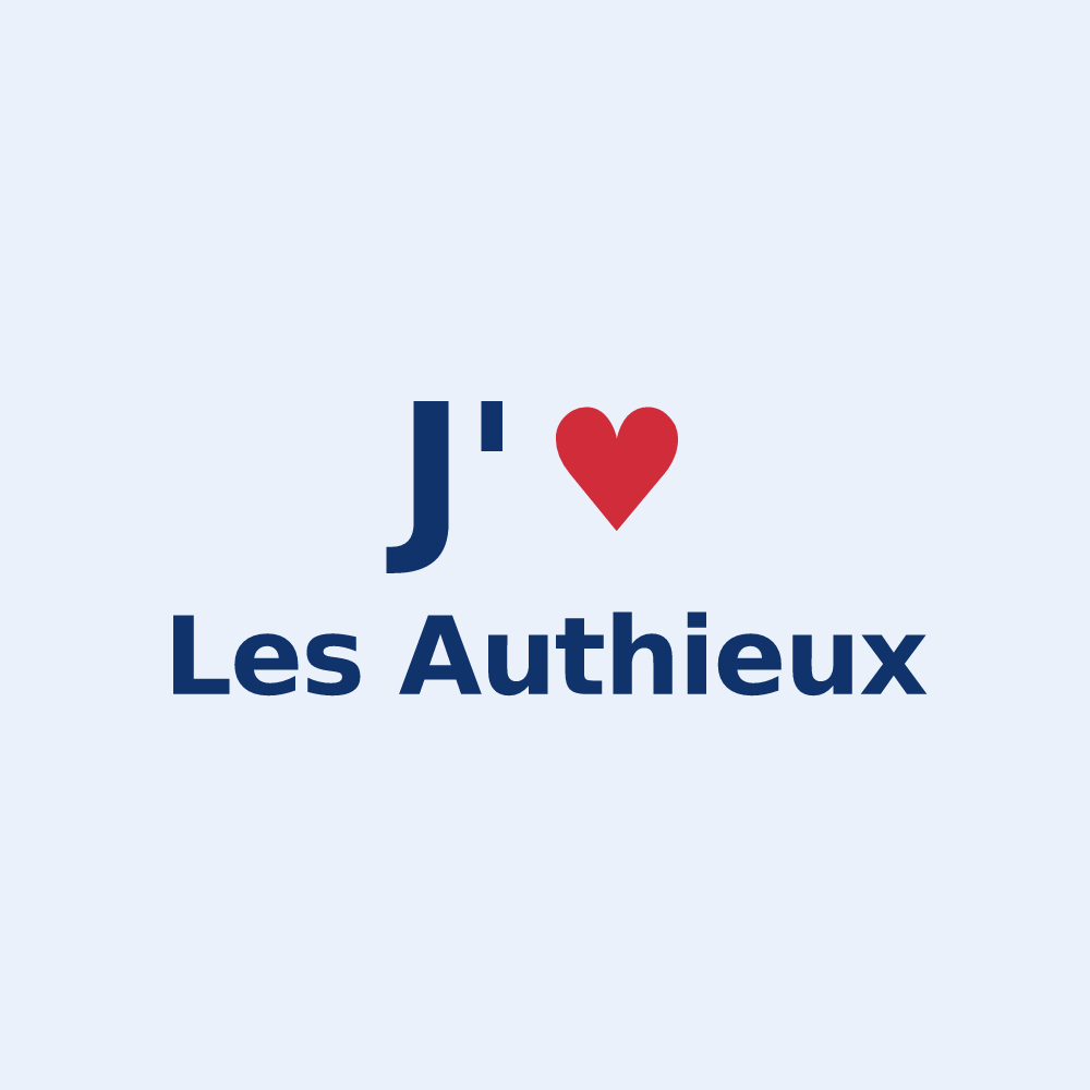 Sticker personnalisé Les Authieux — design J'aime Les Authieux