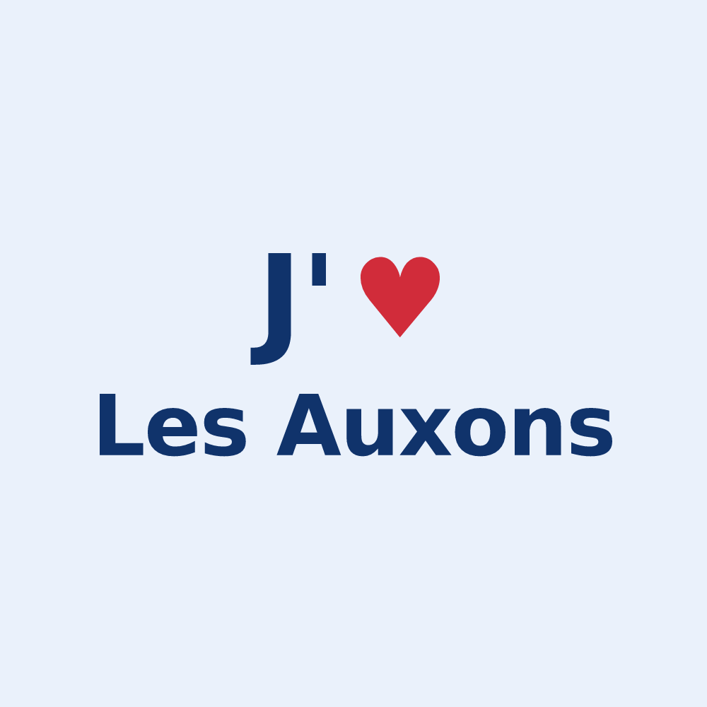 Sticker personnalisé Les Auxons — design J'aime Les Auxons