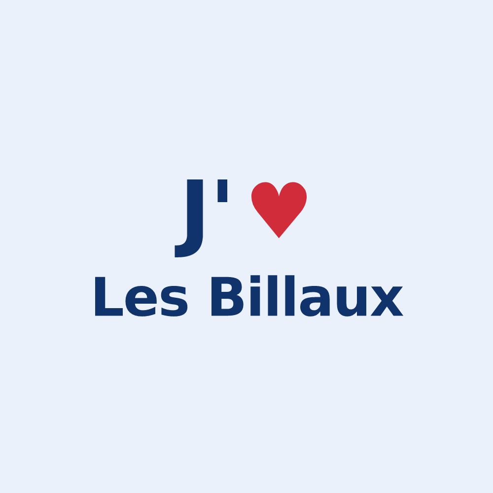 Sticker personnalisé Les Billaux — design J'aime Les Billaux