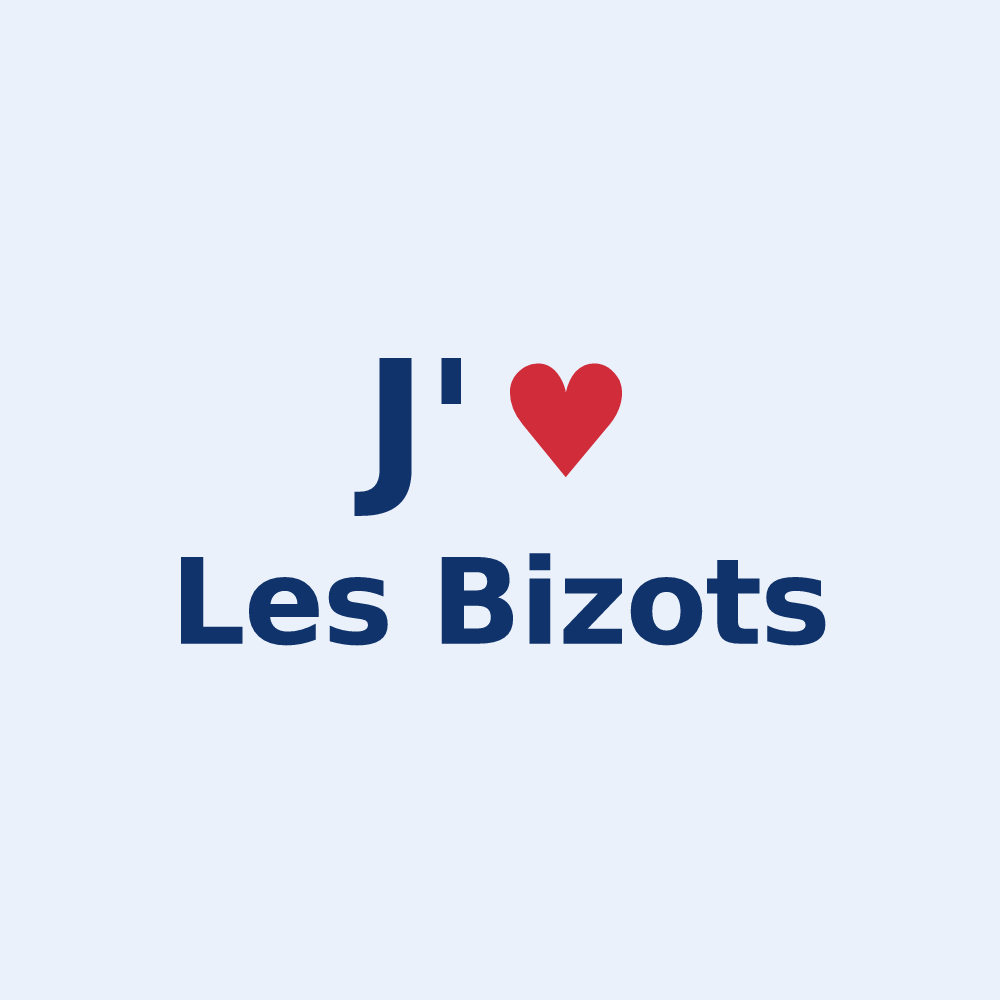 Sticker personnalisé Les Bizots — design J'aime Les Bizots