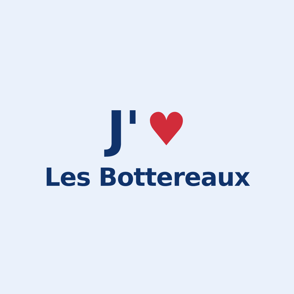 Sticker personnalisé Les Bottereaux — design J'aime Les Bottereaux
