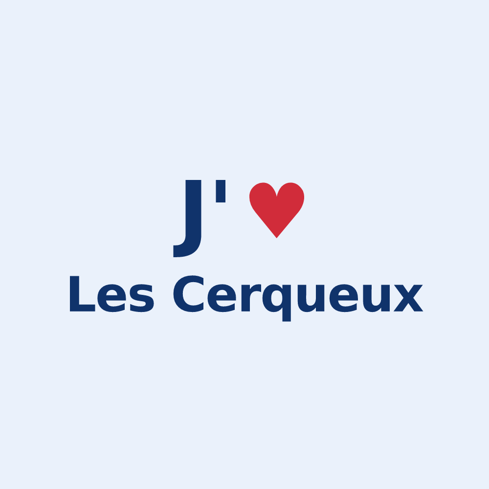 Sticker personnalisé Les Cerqueux — design J'aime Les Cerqueux
