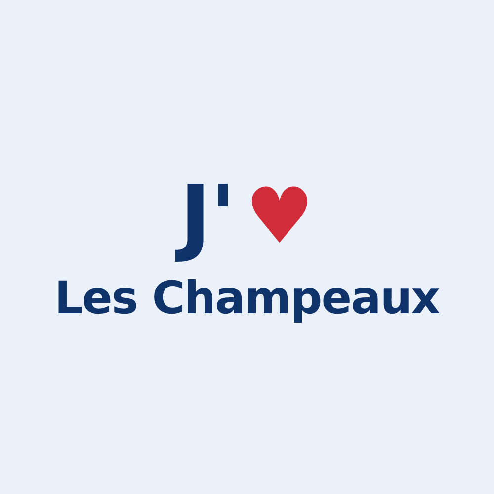 Sticker personnalisé Les Champeaux — design J'aime Les Champeaux