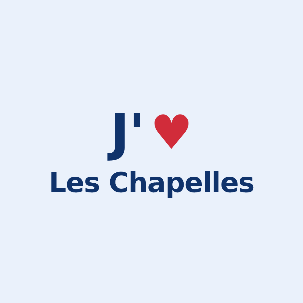 Sticker personnalisé Les Chapelles — design J'aime Les Chapelles