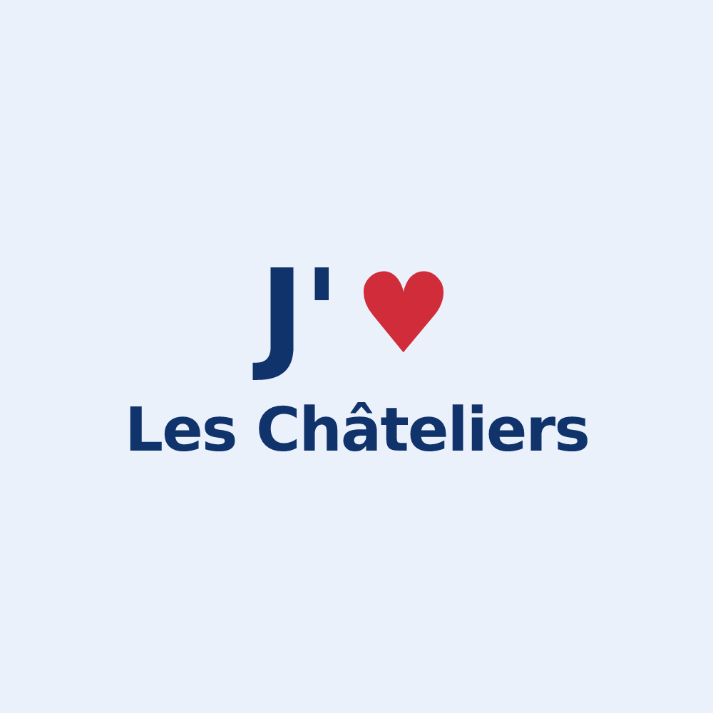 Sticker personnalisé Les Châteliers — design J'aime Les Châteliers