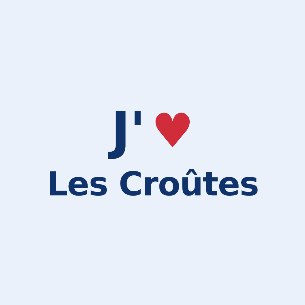 Sticker personnalisé Les Croûtes — design J'aime Les Croûtes