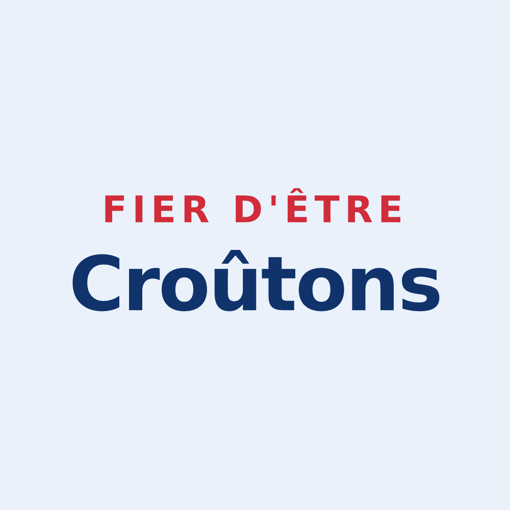 Sticker « Fier d'être Croûtons » — design pour Les Croûtes