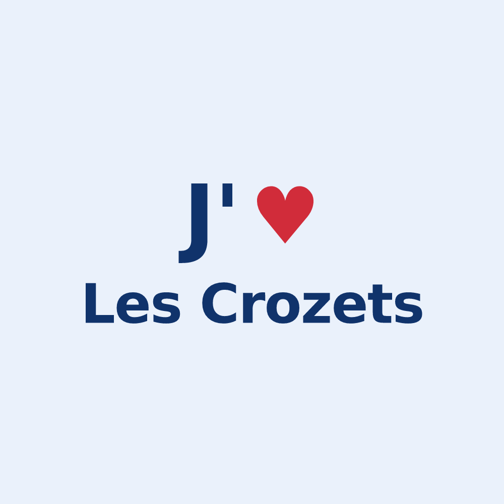 Sticker personnalisé Les Crozets — design J'aime Les Crozets