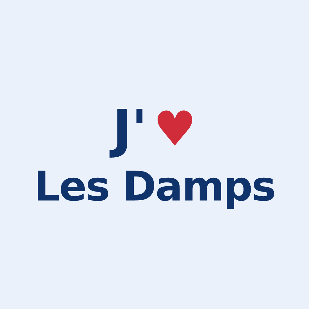 Sticker personnalisé Les Damps — design J'aime Les Damps