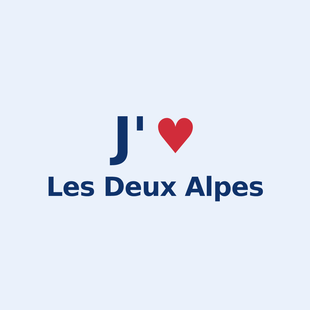 Sticker personnalisé Les Deux Alpes — design J'aime Les Deux Alpes