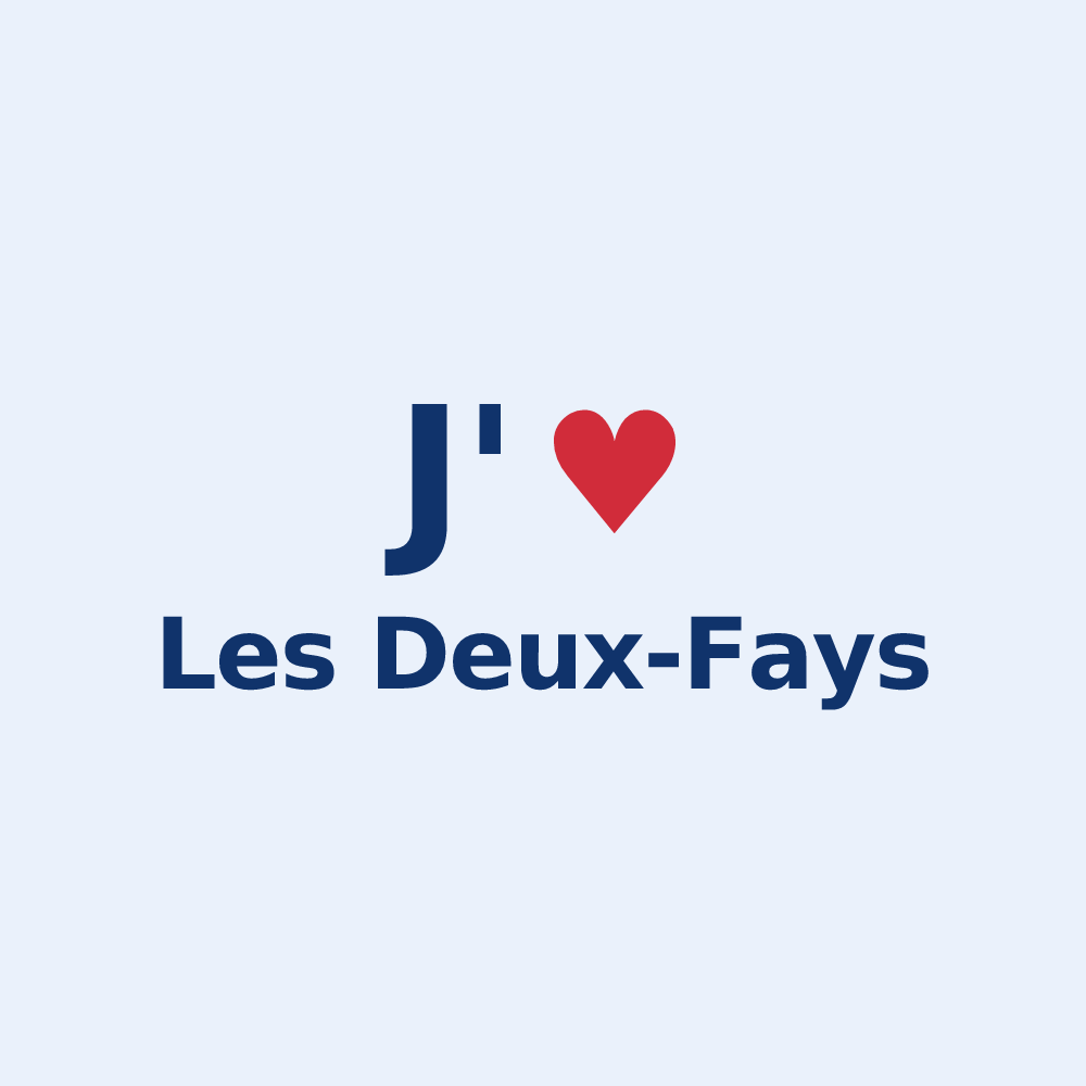 Sticker personnalisé Les Deux-Fays — design J'aime Les Deux-Fays