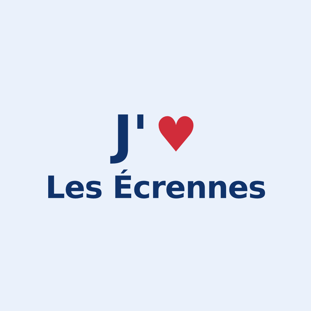 Sticker personnalisé Les Écrennes — design J'aime Les Écrennes
