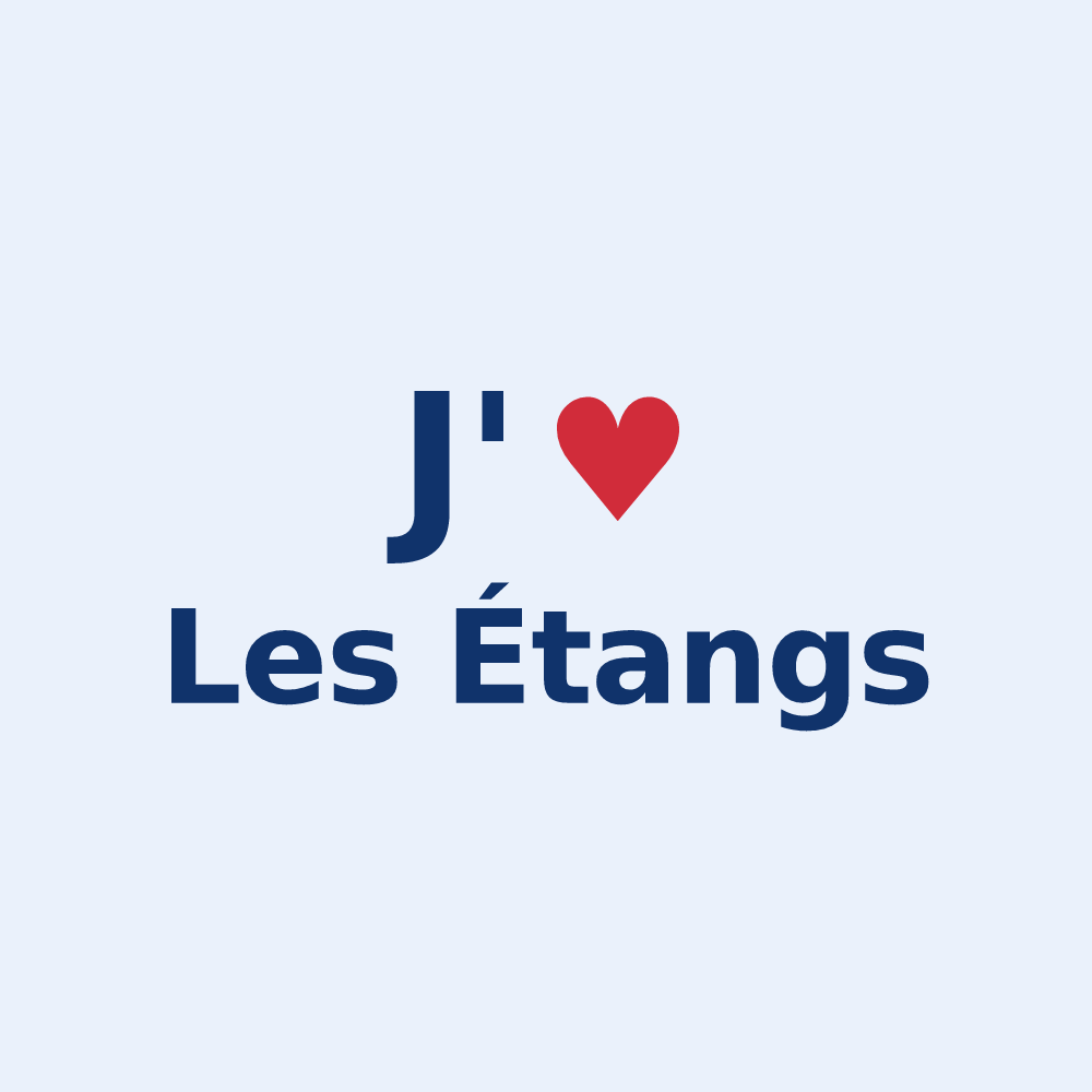 Sticker personnalisé Les Étangs — design J'aime Les Étangs
