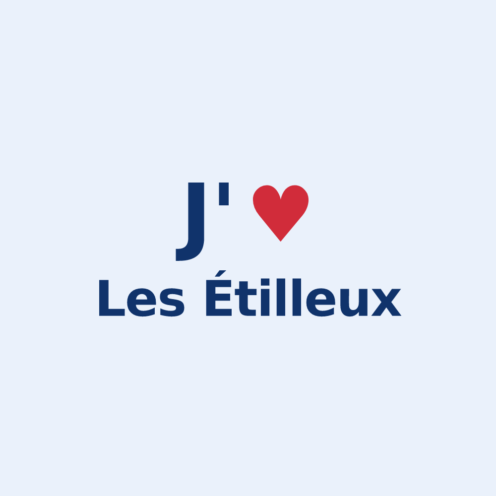 Sticker personnalisé Les Étilleux — design J'aime Les Étilleux