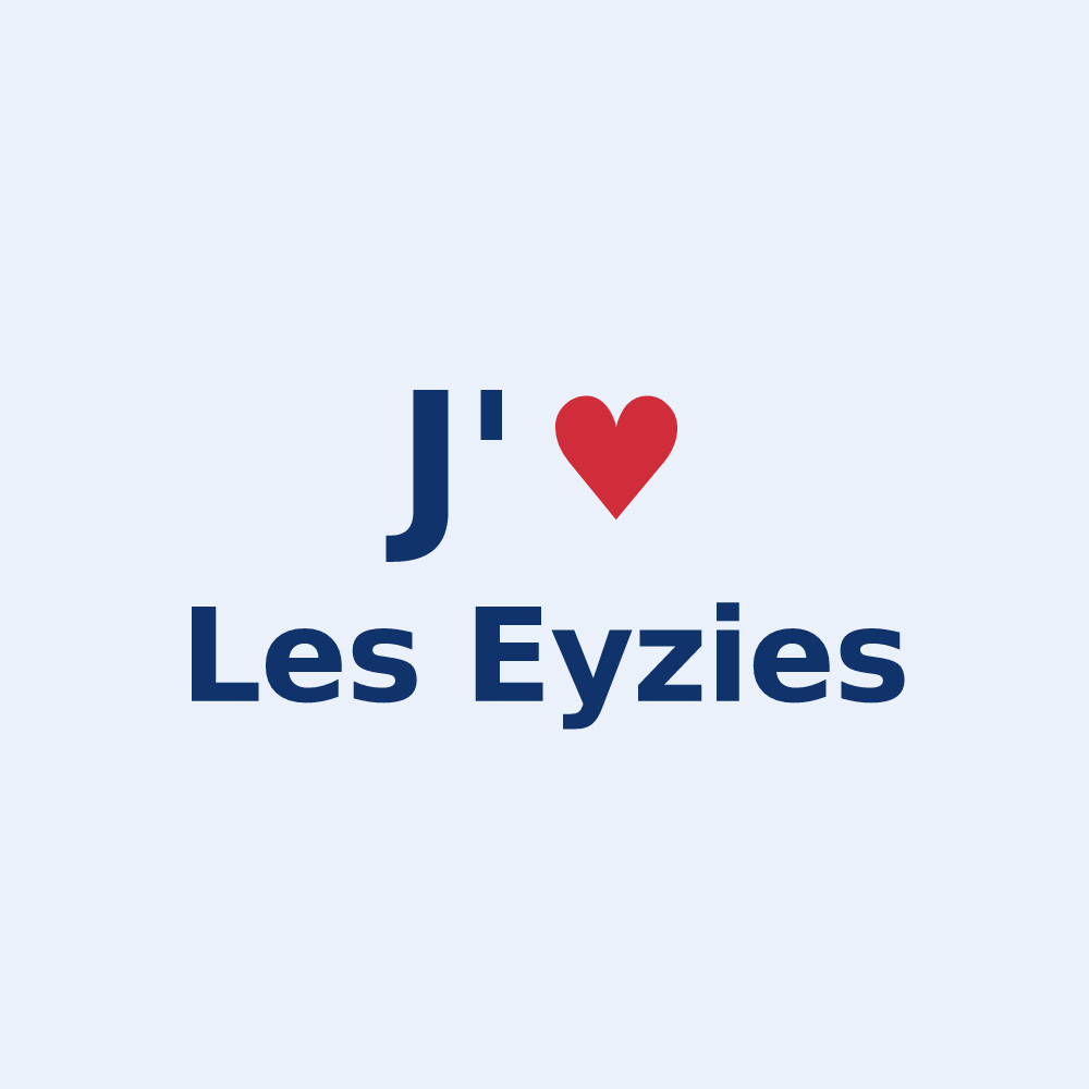 Sticker personnalisé Les Eyzies — design J'aime Les Eyzies