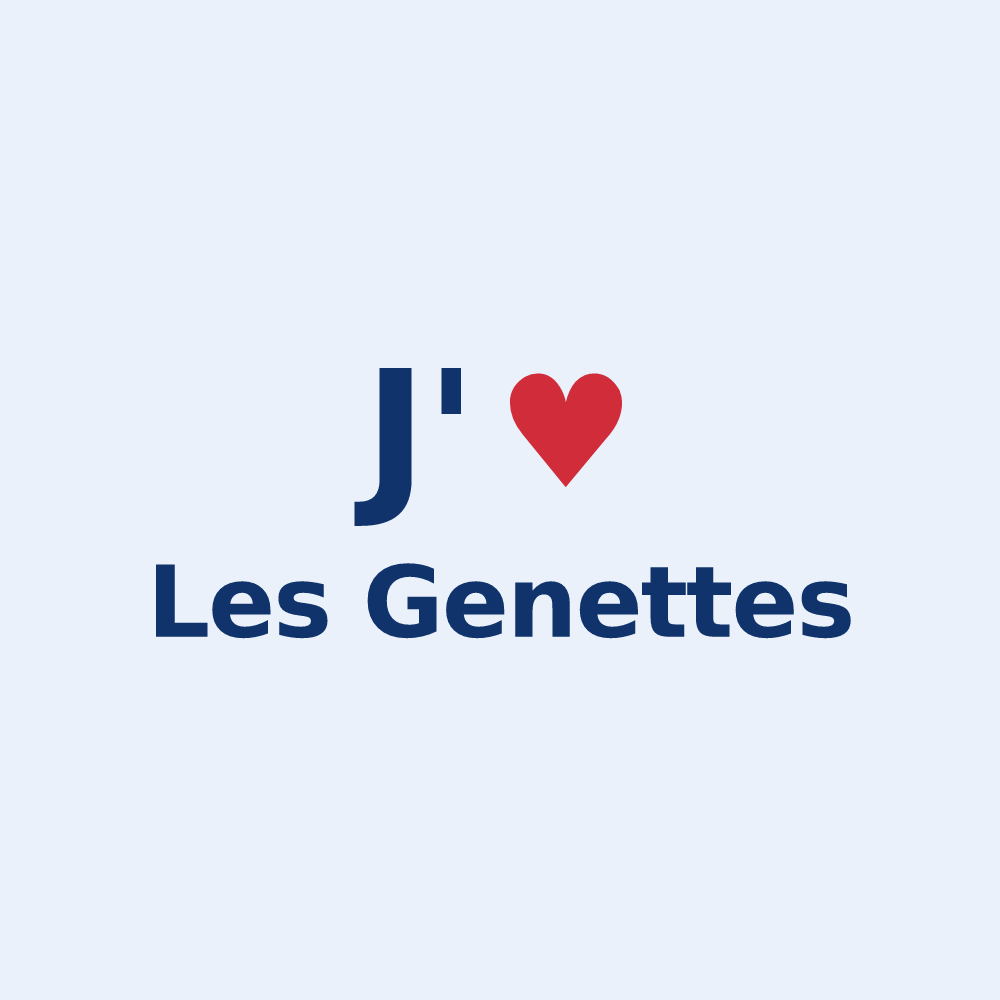 Sticker personnalisé Les Genettes — design J'aime Les Genettes