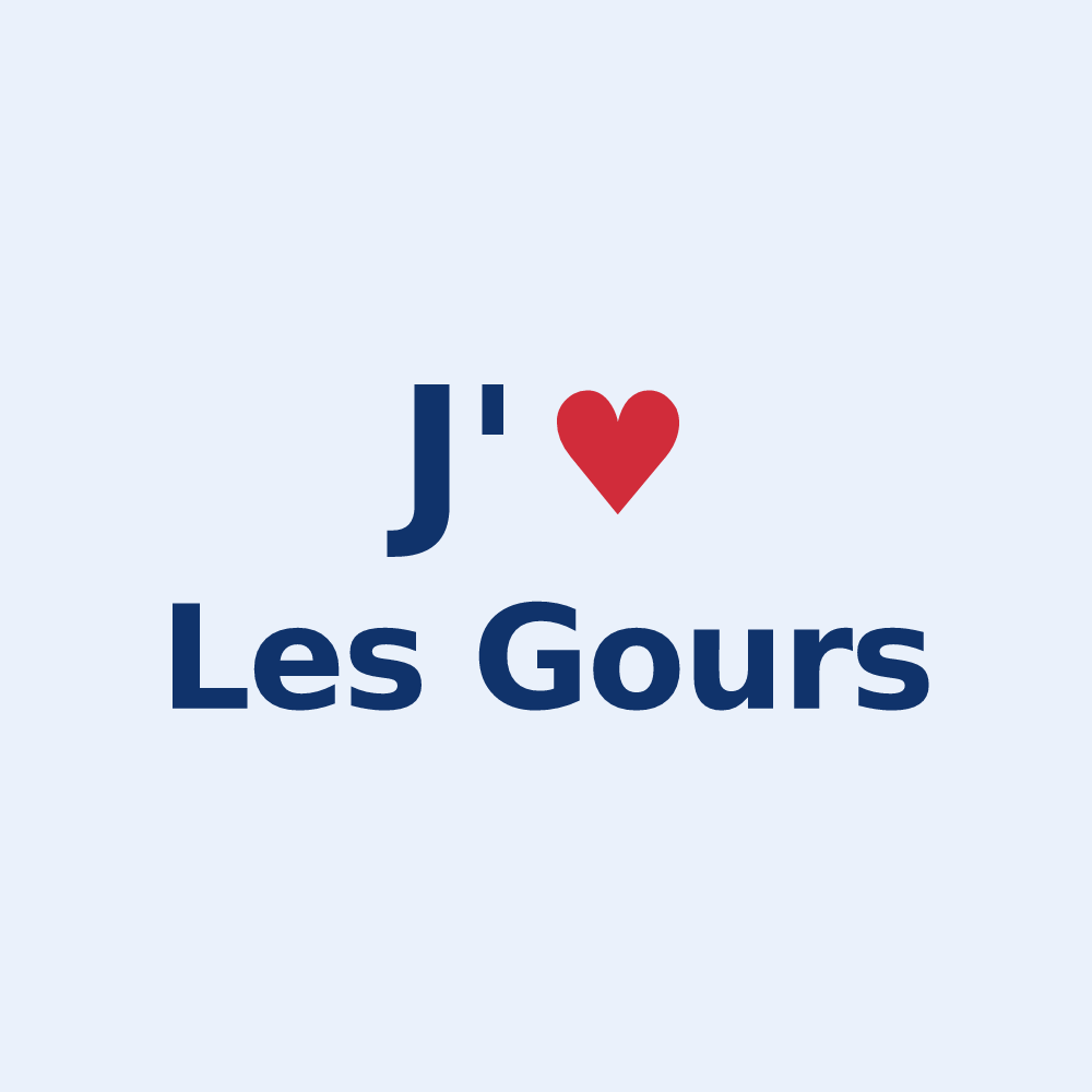 Sticker personnalisé Les Gours — design J'aime Les Gours
