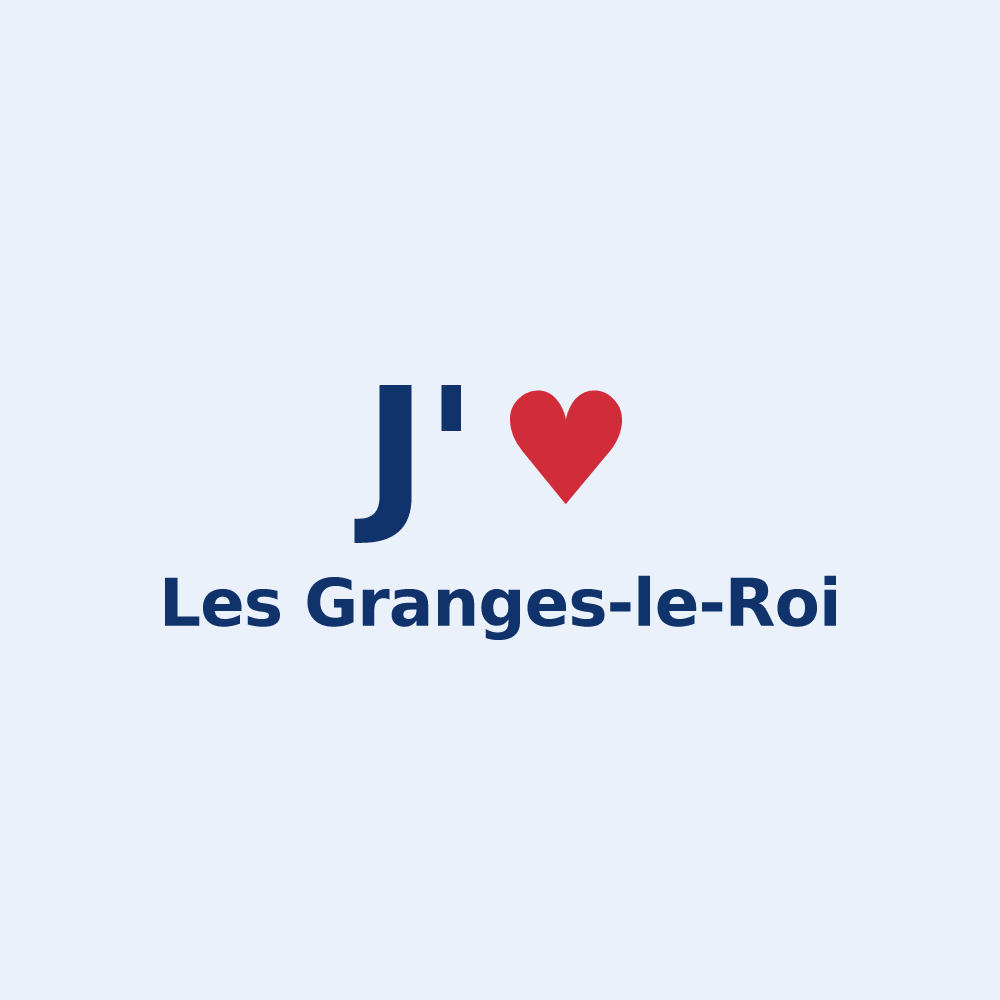 Sticker personnalisé Les Granges-le-Roi — design J'aime Les Granges-le-Roi