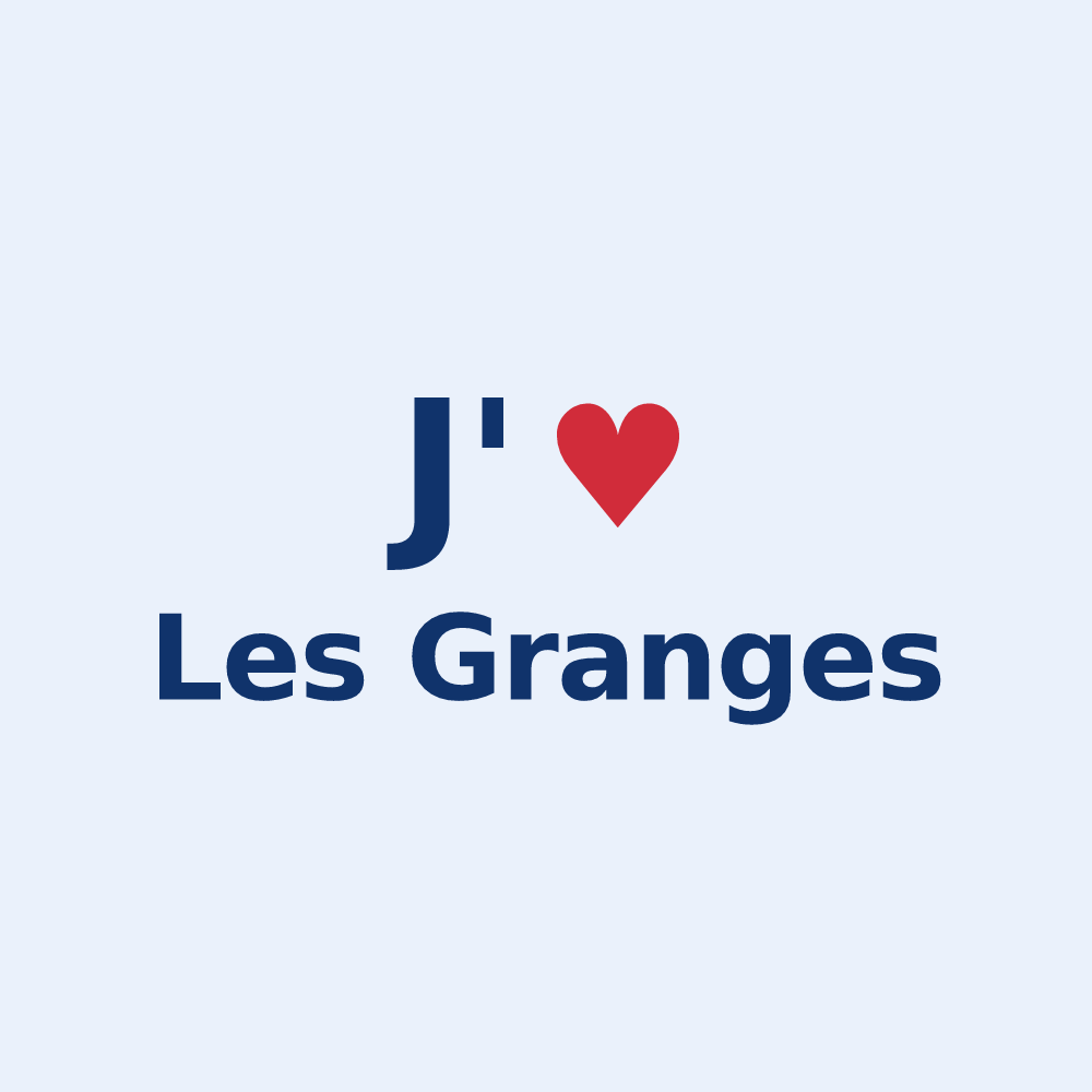 Sticker personnalisé Les Granges — design J'aime Les Granges