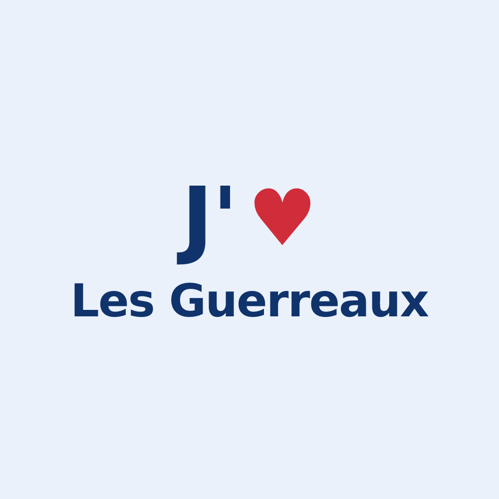Sticker personnalisé Les Guerreaux — design J'aime Les Guerreaux