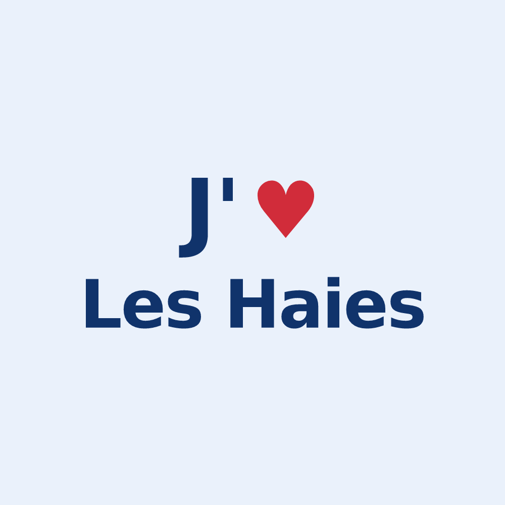 Sticker personnalisé Les Haies — design J'aime Les Haies