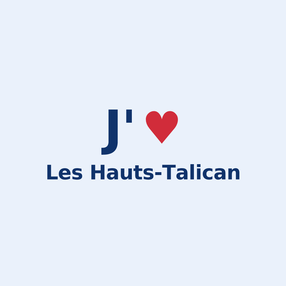 Sticker personnalisé Les Hauts-Talican — design J'aime Les Hauts-Talican