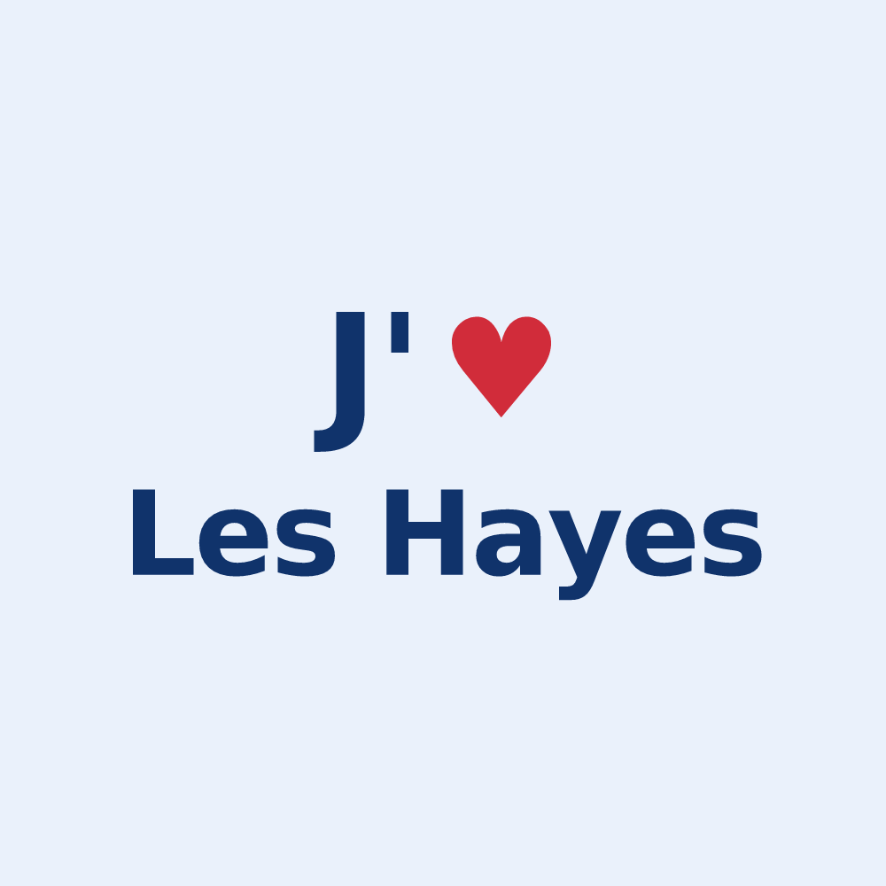 Sticker personnalisé Les Hayes — design J'aime Les Hayes