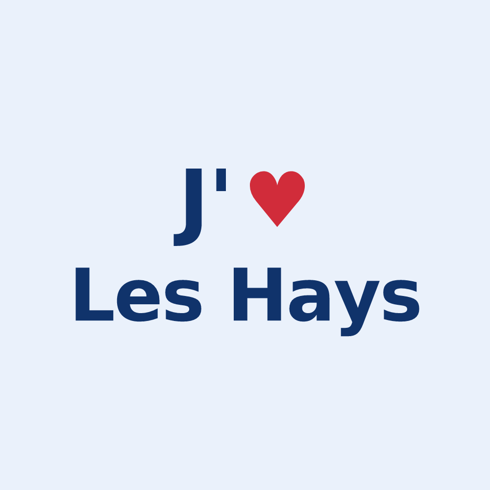 Sticker personnalisé Les Hays — design J'aime Les Hays