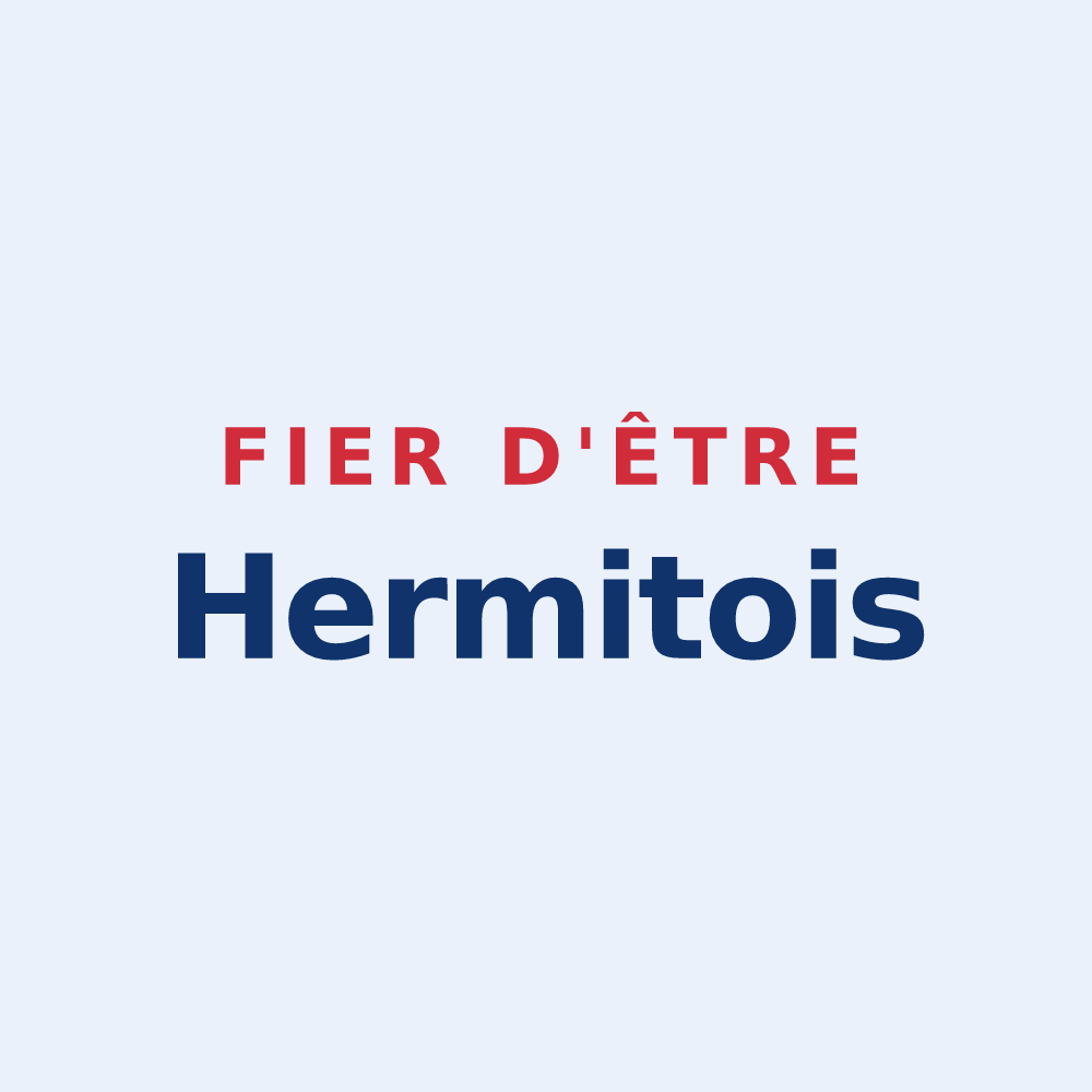 Sticker « Fier d'être Hermitois » — design pour Les Hermites