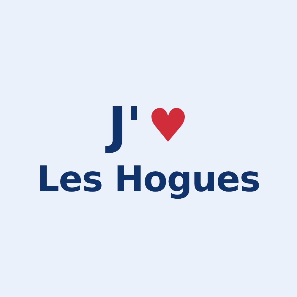 Sticker personnalisé Les Hogues — design J'aime Les Hogues
