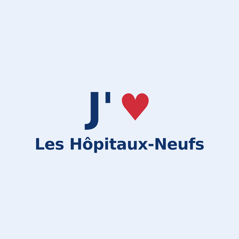 Sticker personnalisé Les Hôpitaux-Neufs — design J'aime Les Hôpitaux-Neufs