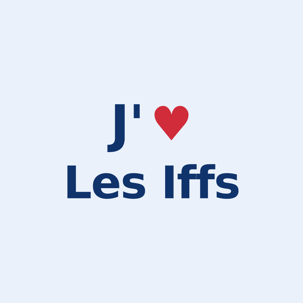 Sticker personnalisé Les Iffs — design « J'aime Les Iffs » imprimé sur le sticker