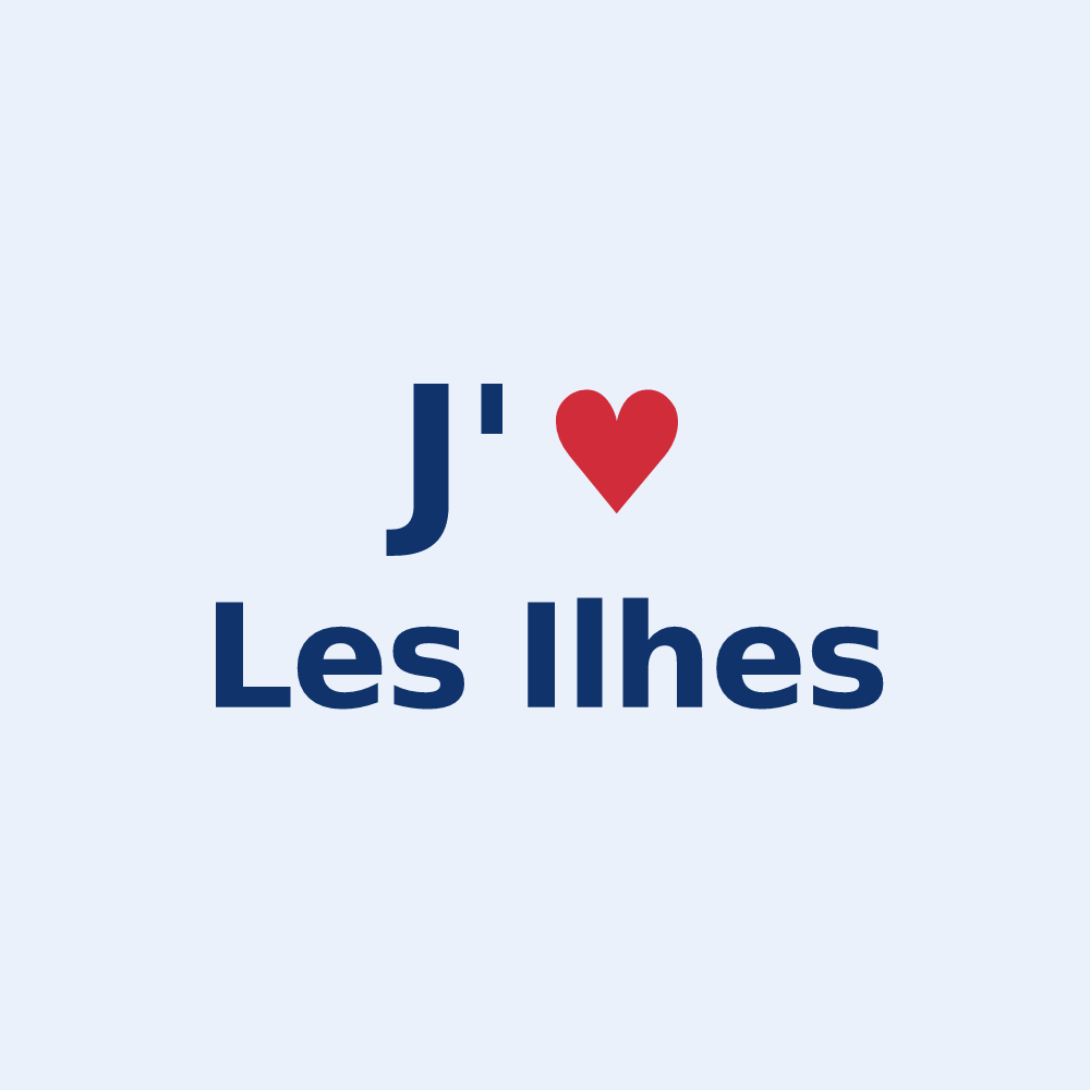 Sticker personnalisé Les Ilhes — design J'aime Les Ilhes