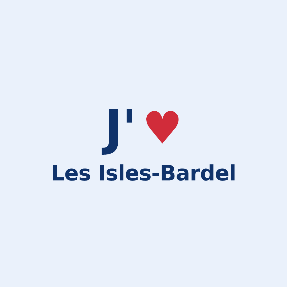 Sticker personnalisé Les Isles-Bardel — design J'aime Les Isles-Bardel