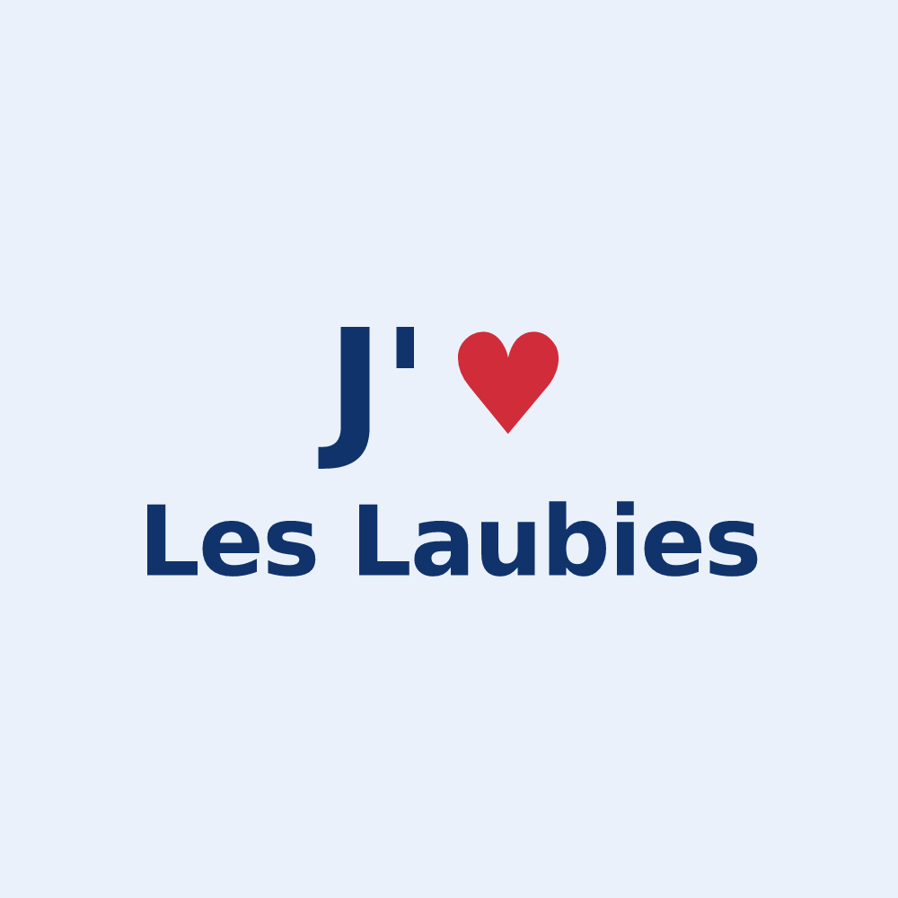 Sticker personnalisé Les Laubies — design J'aime Les Laubies