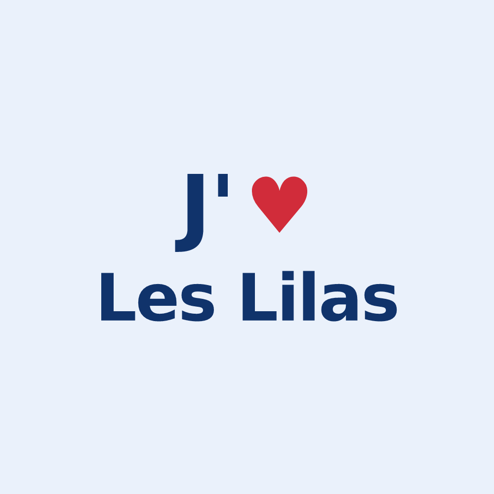Sticker personnalisé Les Lilas — design J'aime Les Lilas
