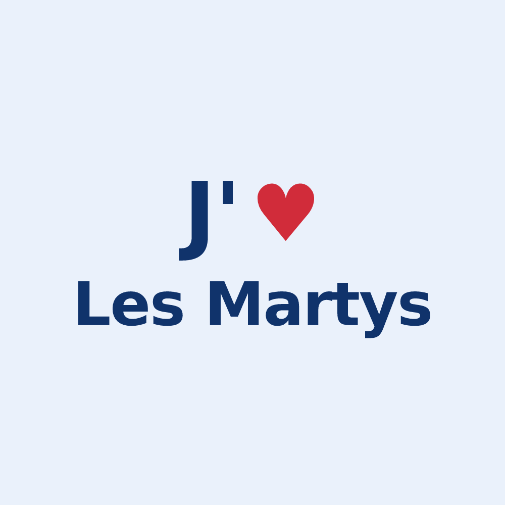 Sticker personnalisé Les Martys — design J'aime Les Martys