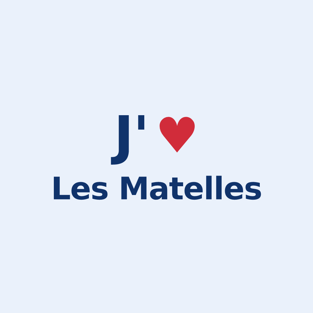 Sticker personnalisé Les Matelles — design J'aime Les Matelles