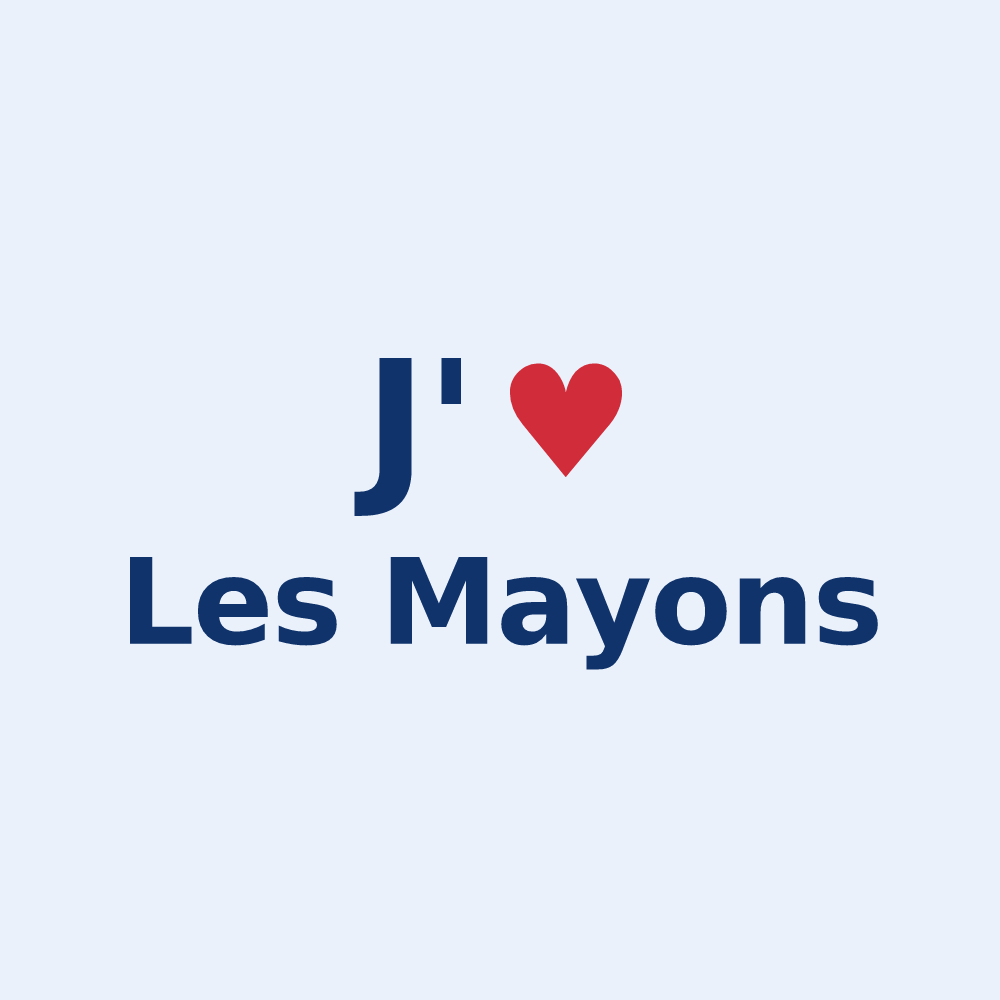 Sticker personnalisé Les Mayons — design J'aime Les Mayons