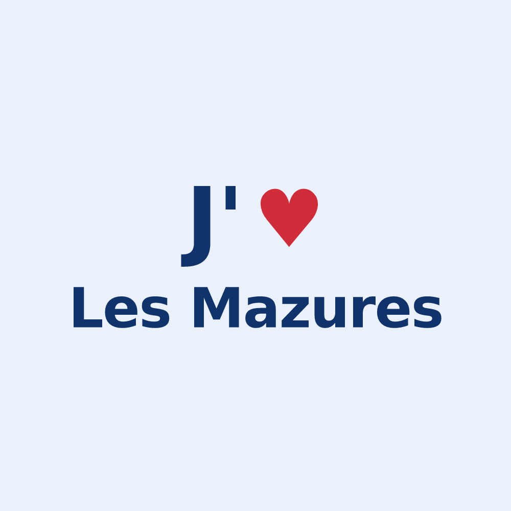 Sticker personnalisé Les Mazures — design J'aime Les Mazures