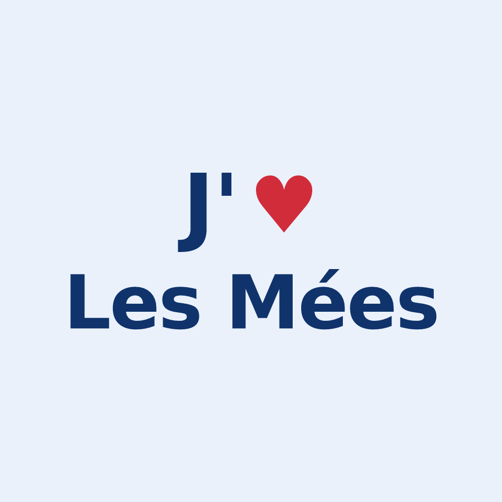 Sticker personnalisé Les Mées — design « J'aime Les Mées » imprimé sur le sticker