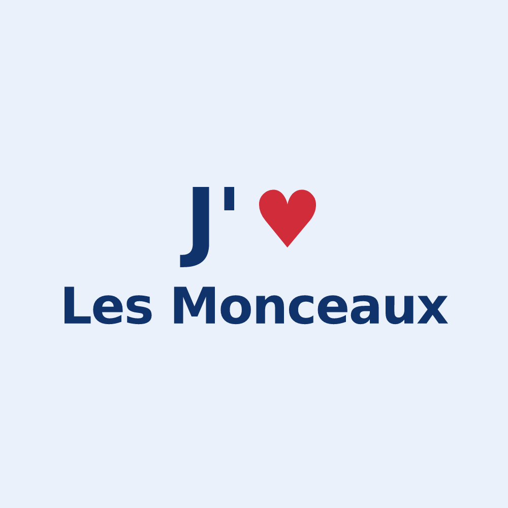 Sticker personnalisé Les Monceaux — design J'aime Les Monceaux