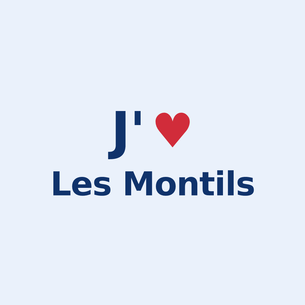 Sticker personnalisé Les Montils — design J'aime Les Montils