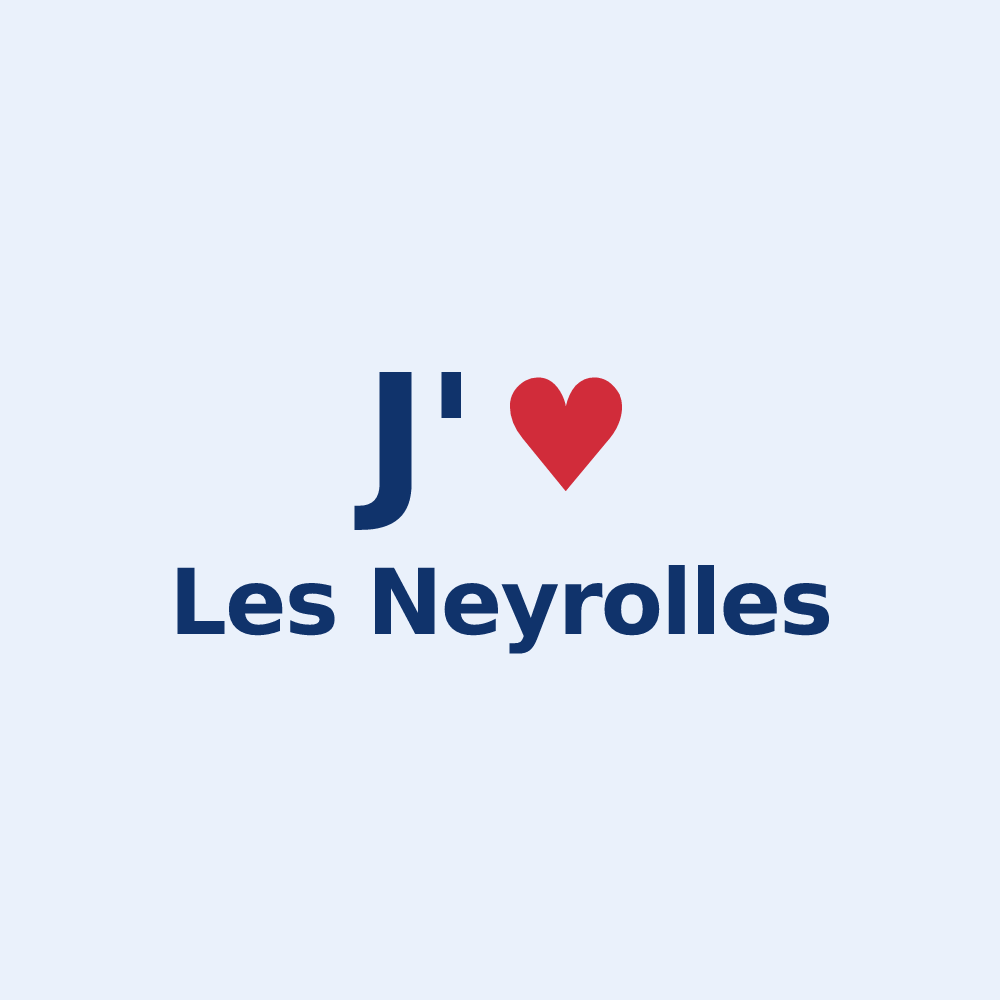 Sticker personnalisé Les Neyrolles — design J'aime Les Neyrolles