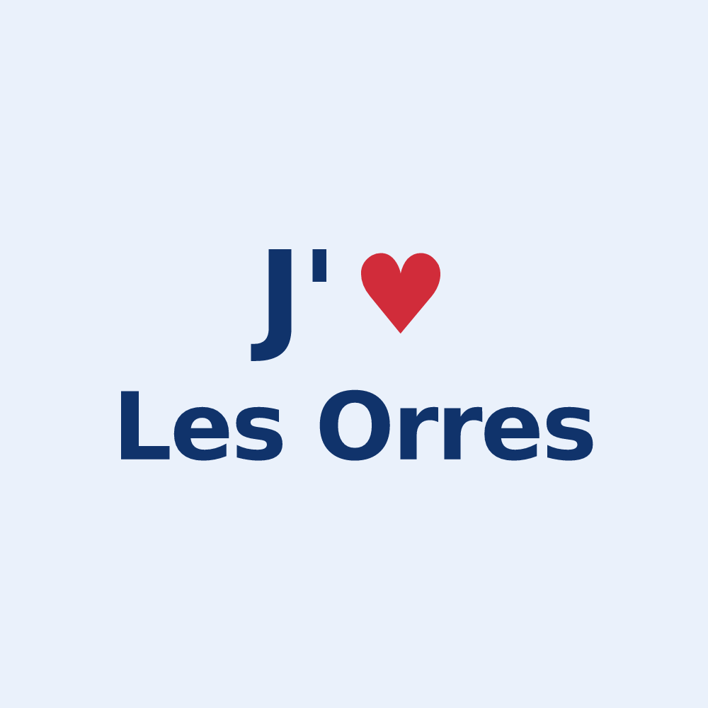 Sticker personnalisé Les Orres — design J'aime Les Orres