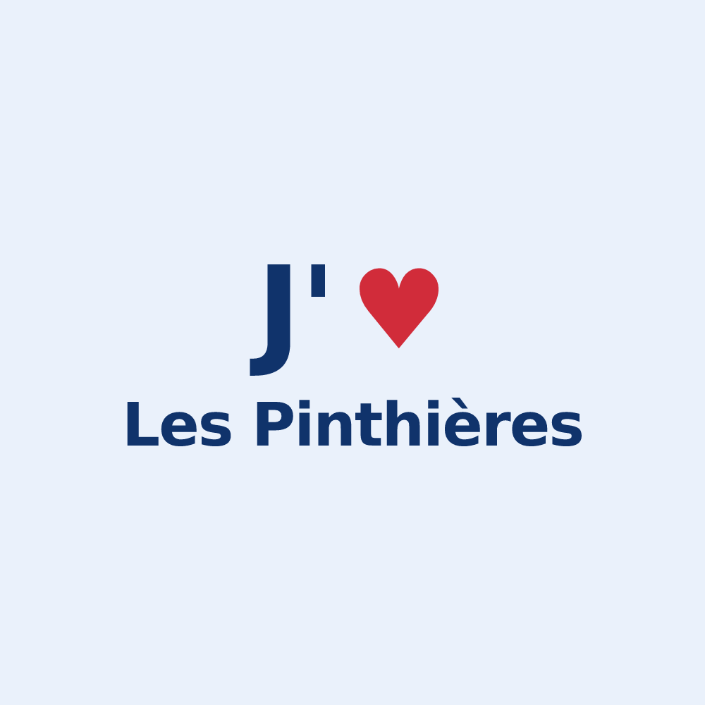 Sticker personnalisé Les Pinthières — design J'aime Les Pinthières