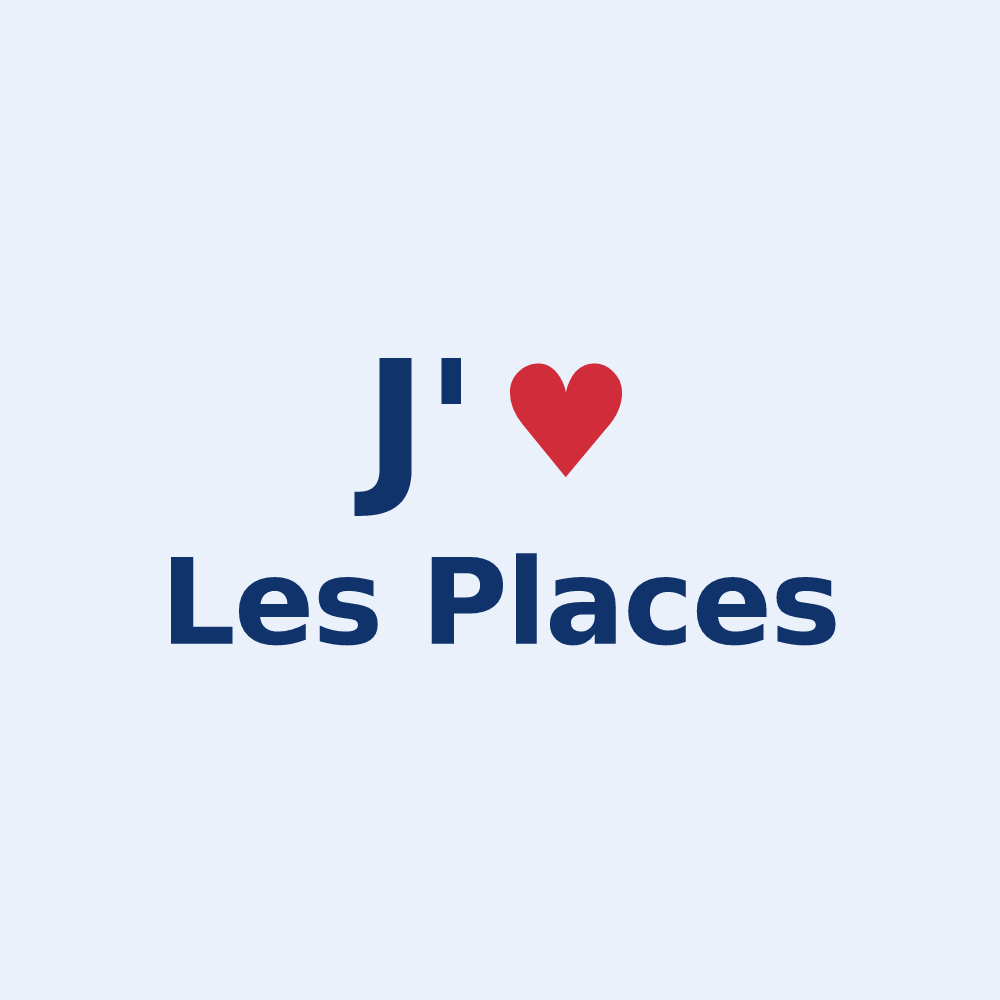 Sticker personnalisé Les Places — design « J'aime Les Places » imprimé sur le sticker