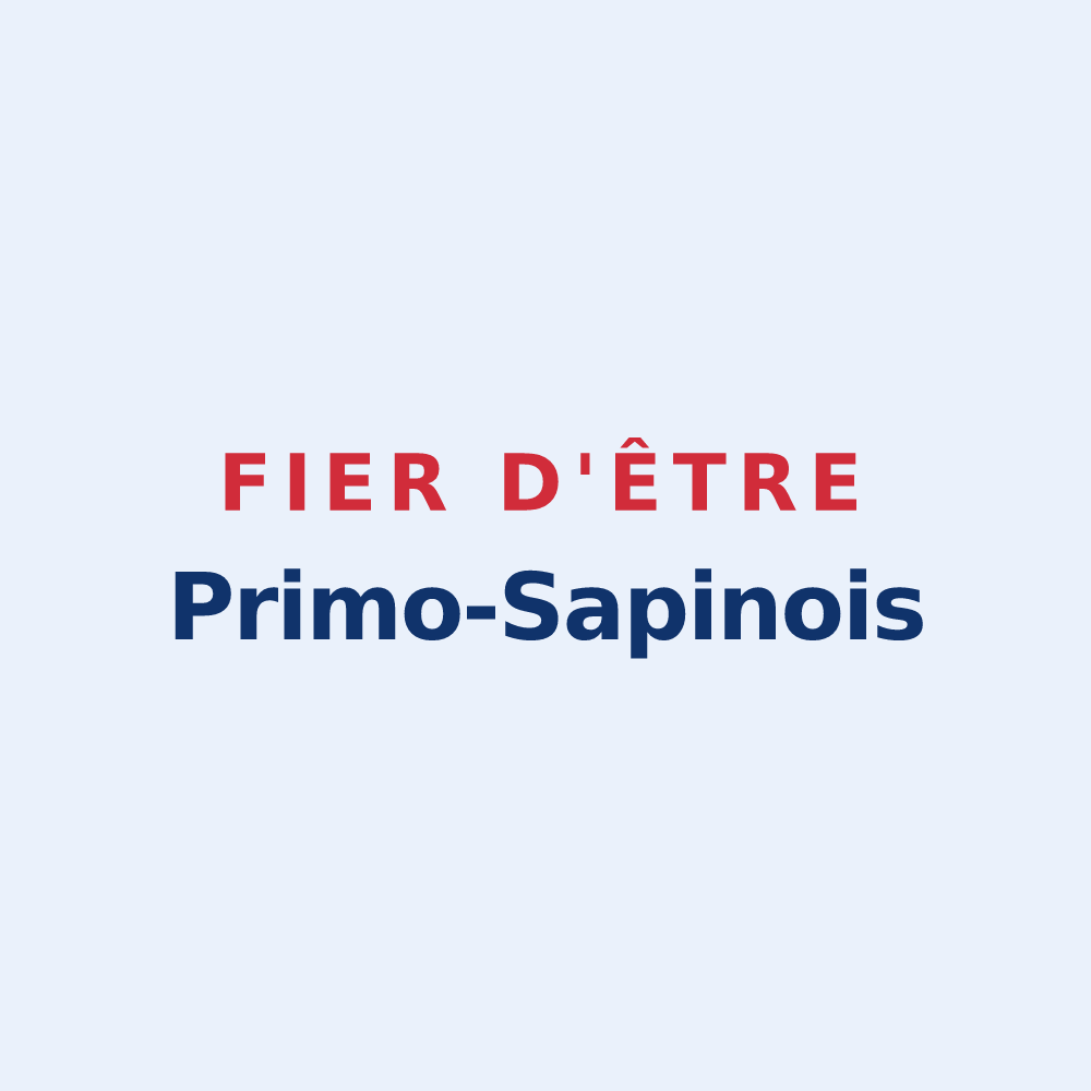 Sticker « Fier d'être Primo-Sapinois » — design pour Les Premiers Sapins